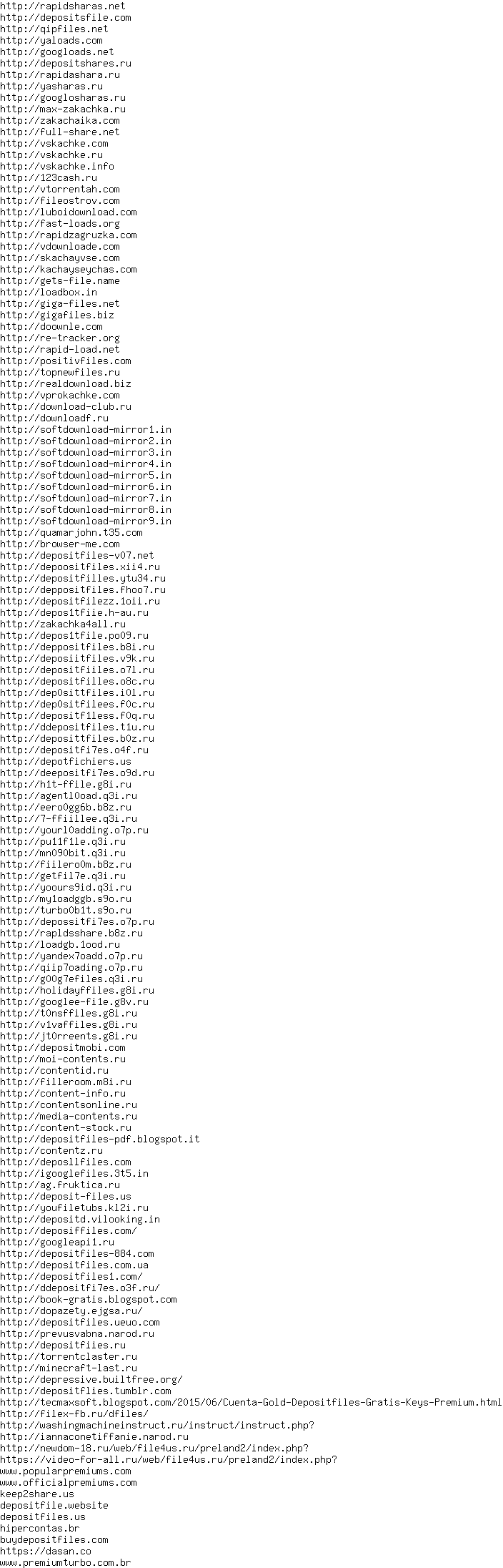 Fraudulent Sites List